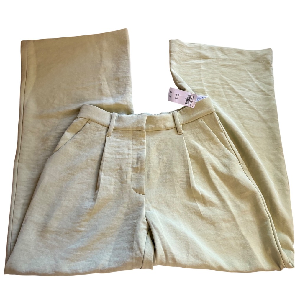 ABERCROMBIE & FITCH‎ Green Trouser Pants Wide Leg Size 2 NEW